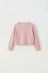 bolero niña Malena rosa vista trasera, espalda bolero rosa elegante, detalle ceremonia niña