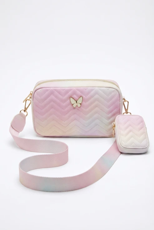 bolso elegante niña rosa mariposa dorada, bolso comunión niña, bolso ceremonia rosa, bolso princesa niña, ZOYA Fashion ES