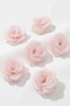 horquillas organza niña rosa set 6, accesorios pelo niña, horquillas comunión, peinado ceremonia, ZOYA Fashion ES