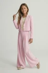 conjunto niña Emi rosa estilismo completo, look ceremonia niña, conjunto comunión