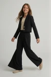 conjunto niña Emi negro estilismo completo, look ceremonia niña, conjunto comunión
