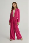 conjunto elegante niña Emi fucsia, conjunto ceremonia niña, conjunto blazer pantalón niña, traje sastre niña, ZOYA Fashion ES