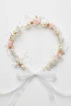 diadema niña rosa flores perlas, diadema comunión niña, accesorio pelo ceremonia, corona princesa niña, ZOYA Fashion ES
