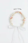 diadema niña rosa otra vista, diadema flores detalle, accesorio elegante niña