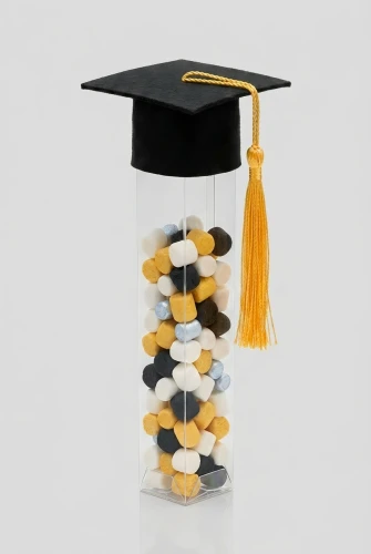 Tubo elegante para diplomas de graduación negro – set de 6