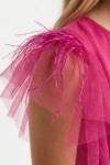 vestido fucsia niña - Vestido Gabi de tul fucsia para niña de ceremonia (6)