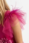 vestido fucsia niña - Vestido Gabi de tul fucsia para niña de ceremonia (7)