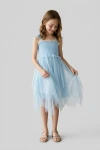 Vestido de ceremonia Suzi azul para niña
