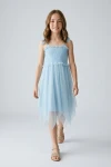 vestido azul niña - Vestido de ceremonia Suzi azul para niña (4)