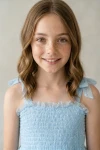 vestido azul niña - Vestido de ceremonia Suzi azul para niña (6)