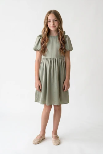 Vestido de ceremonia Sia verde para niña
