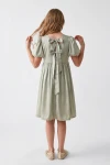 vestido verde niña - Vestido de ceremonia Sia verde para niña (2)