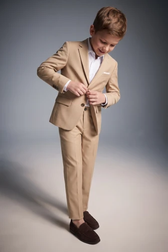 Conjunto de ceremonia con chaleco y corbata Liam beige para niño – bodas y comunión