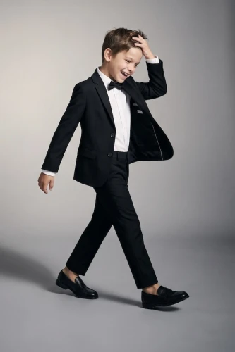 Conjunto de ceremonia con pajarita Sam negro para niño – bodas y Nochevieja