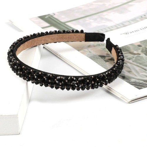 Diadema con cristales negro