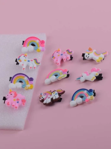 Horquillas pelo niña Unicorn 10 piezas