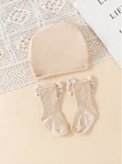 conjunto bebé, calcetines bebé con lazos, turbante algodón bebé, regalo bebé elegante, ropa bebé especial, accesorios bebé antideslizantes, moda bebé, ropa infantil de calidad