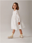 vestido Suri niña, elegancia infantil, moda niñas, vestido blanco crema, vestido con flores, vestido cómodo niña, vestido eventos niña, vestido tendencia infantil