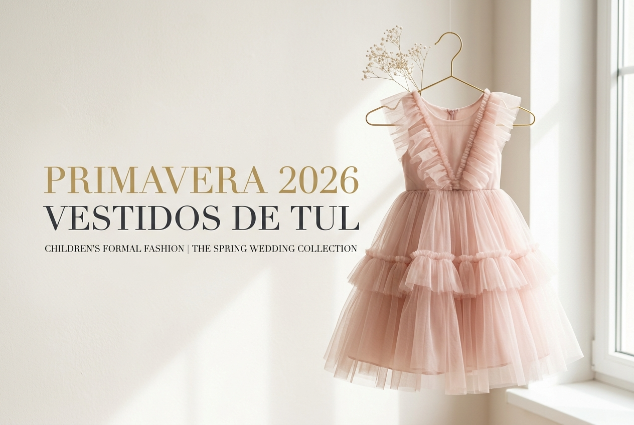 Vestidos de tul para niña en bodas de primavera 2026: guía práctica para mamás