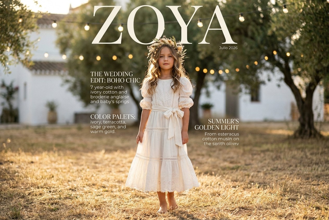 Vestidos de ceremonia boho para niña: el verano descalzo que me tiene completamente enamorada